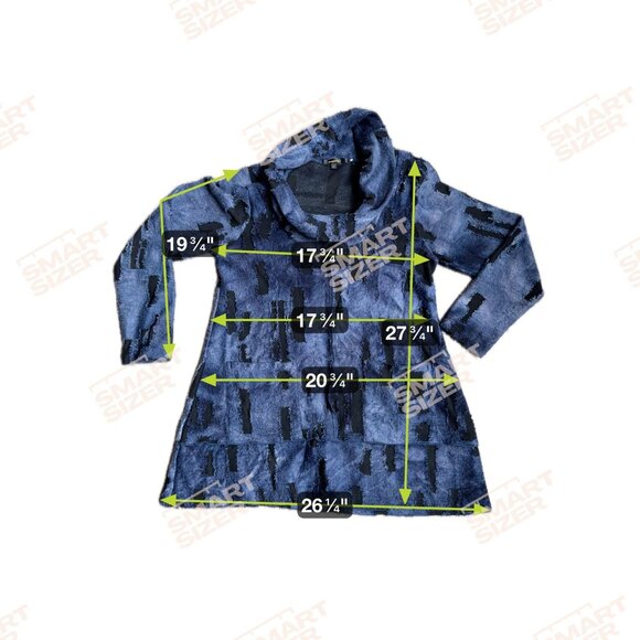 Radzoli Cowl Neck Textured Tunic Sweater Womens S Artsy Abstract Lagenlook Knit - Picture 3 of 7